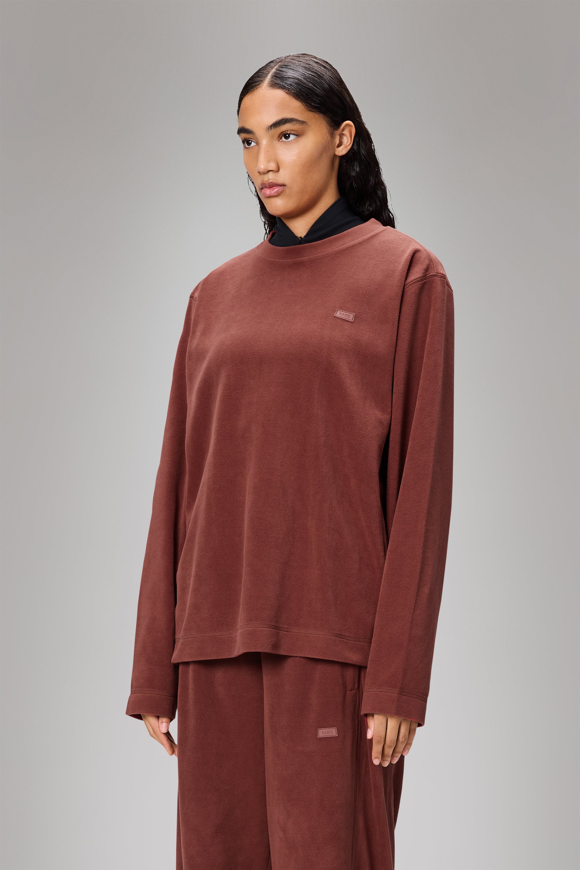 RAINS Addis Fleece Crewneck Honor Crew Neck